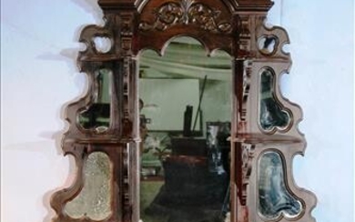 Rosewood rococo marble top etagere