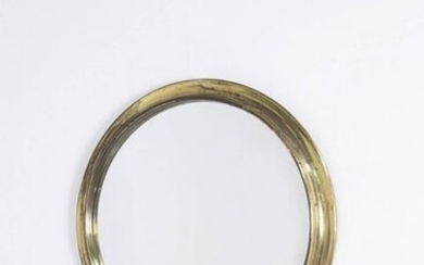 Round Mirror in Brass by Arch. Augusto Savini