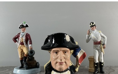 Royal Doulton: three figures comprising "Napoleon and Joseph...