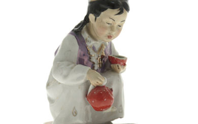 Russian Porcelain The Uzbek Tea Girl Figurine.