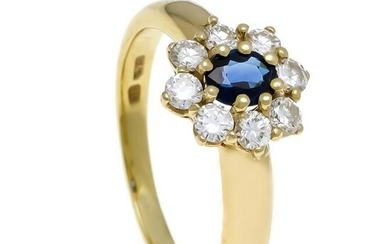 Sapphire and brilliant ring GG