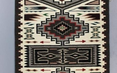Sarah George Navajo Hand Woven Rug, Teec Nos Pos