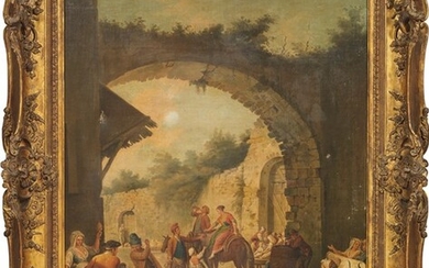 Scena di mercato, Pietro Fabris (studio di) (Attivo a Napoli tra il 1768 e il 1778)