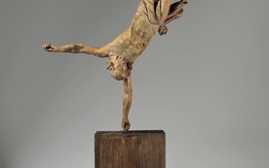 Sculpture de Jésus en gymnastique "Résurrection". 19e/20e siècle, objet d'art réalisé à partir d'objets anciens...