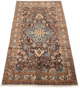 Semi-Antique Hand-Knotted Nahavand Pictorial Carpet