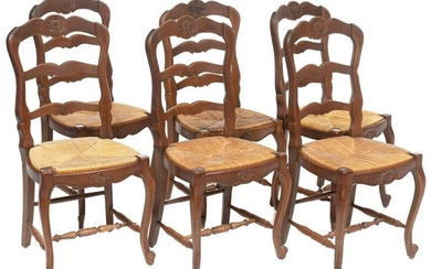 Set of 6 Louis XV Style Dining Chairs