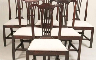 Set of Six Chippendale Mahogany Dining Chairs