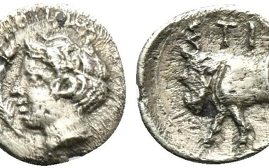 Sicily, Stiela, Hemilitron, ca. 415-400 BC AR (g 0,37; mm...