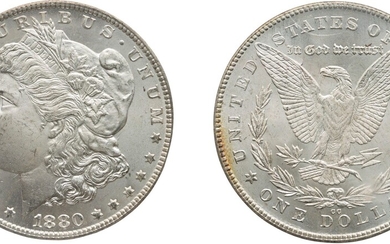 Silver Dollar, 1880-CC (reverse of 1878), PCGS MS 66