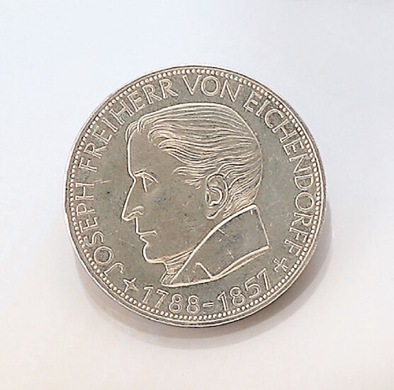 Silver coin 5 Mark, Germany 1957 ,...