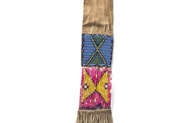 Sioux Beaded and Quilled Tobacco Bag