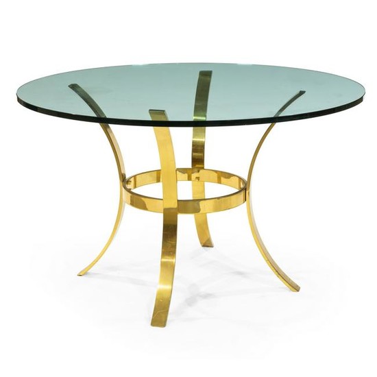 Solid Brass and Glass Center Table