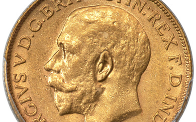 South Africa: , George V gold Sovereign 1924-SA AU58 PCGS,...