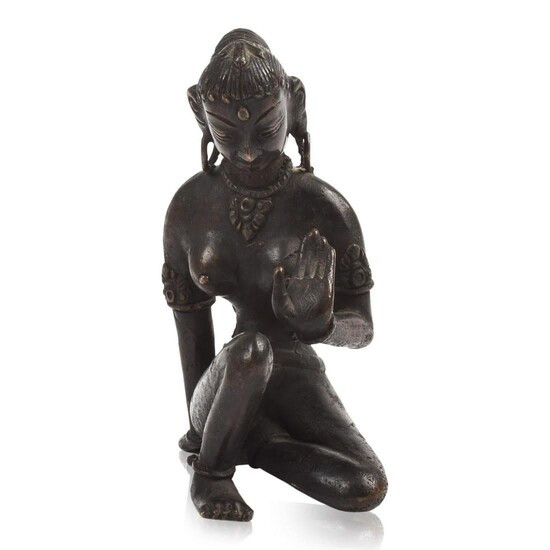 Southeast Asian Bronze Seated Female Figure
