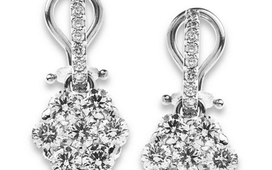 Stambolian Diamond Gold Cluster Earrings