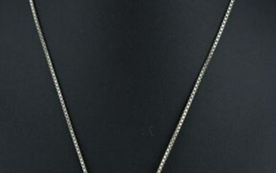 Sterling Silver & Crystal Art Deco Necklace