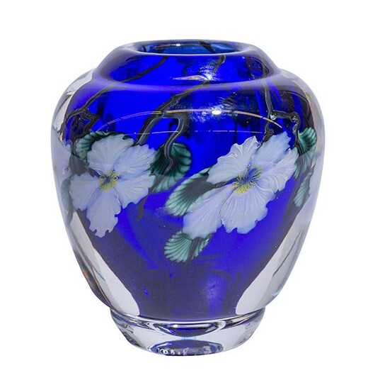 T-David Salazar & Steven Lundberg Art Glass Vase