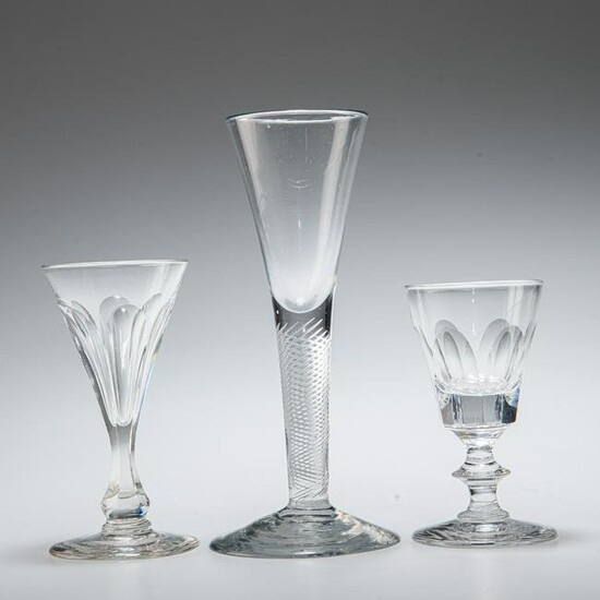 THREE VICTORIAN DRINKING GLASSES