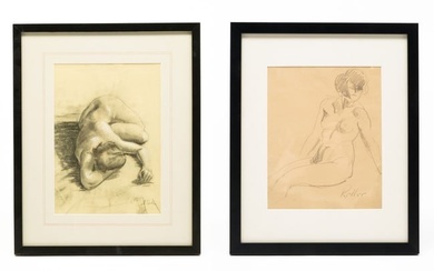 TWO NUDE PORTRAITS BY HENRY GEORGE KELLER (1869-1949).