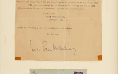 The Beatles/Paul McCartney: An early fan letter