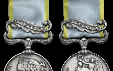 The Crimea Medal awarded to Sergeant E. Evans, 95th Regiment of Foot, who was killed in action...