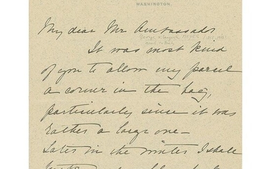 Theodore and Edith Roosevelt (2) Autograph Letters
