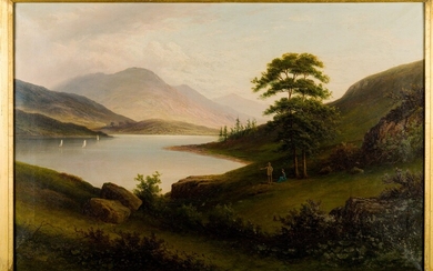 Thomas Doughty (attr. a) Lake Landscape with Figures