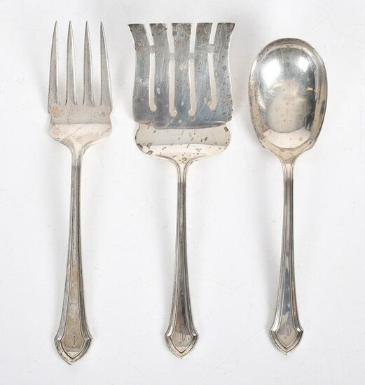Three Sterling Silver Serving Pieces, Durgin