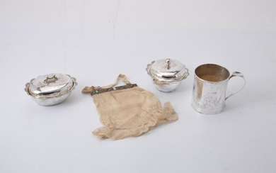 Three items of Chinese export silver retailed by Xin Feng Xiang