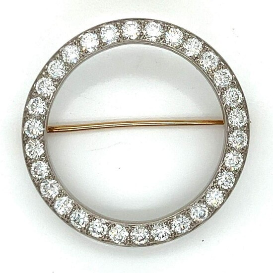 Tiffany & Co. Art Deco 95% Palladium Diamond Brooch