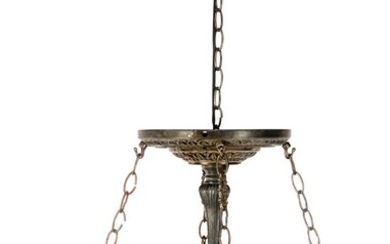 (-), Tiffanystijl hanglamp met octagonale kap 80 cm...