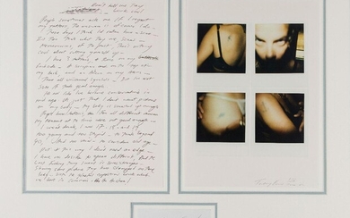 Tracey Emin CBE RA, British b.1963- Tattoo, 2002; inkjet print diptych in colours on wove, one signed, dated and numbered 156/200 in pencil, together with signed and titled paper slip, sheets 29.6 x 21.1 and 6.1 x 11.6cm (unframed/mounted) (ARR)