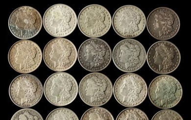 Twenty Circulated Morgan Silver Dollars