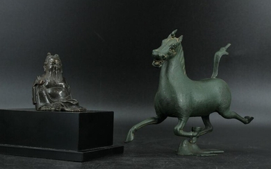 Two Chinese Bronze Sculptures