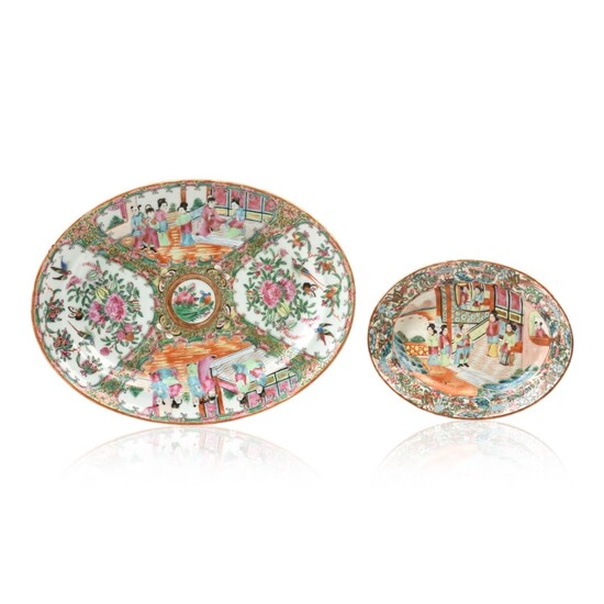 Two Chinese Rose Medallion Platters.