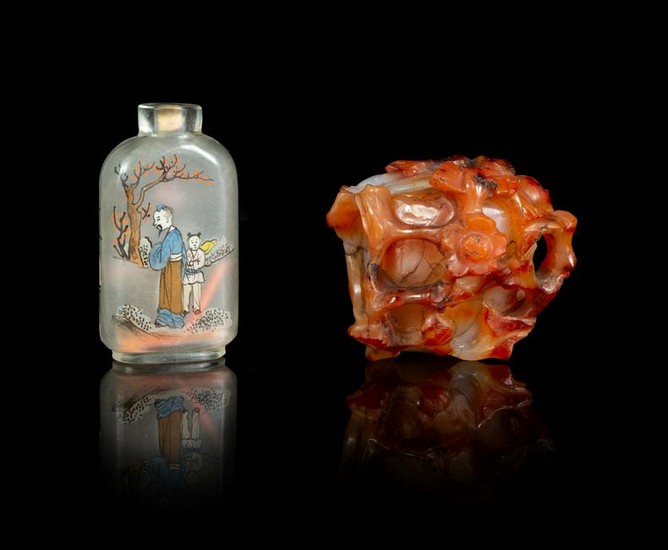 Two Chinese Scholar's Objects Snuff Bottle: height 2