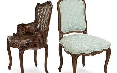 Two Pairs of Louis XV Style Chairs.