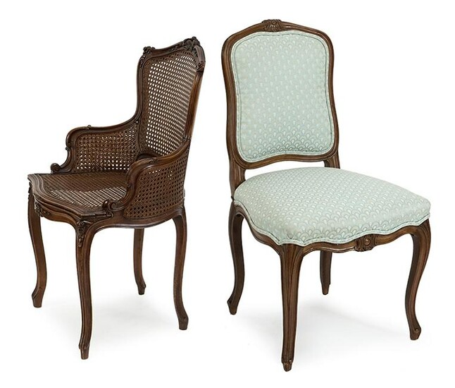 Two Pairs of Louis XV Style Chairs.