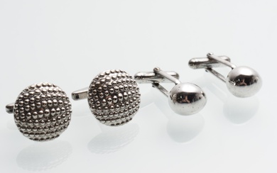 Two Pairs of Sterling Silver Cufflinks (2)