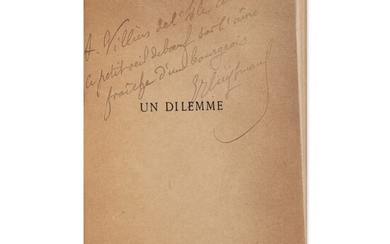 Un dilemme. Paris, 1887. In-16, demi-maroquin émeraude de Semet et Plumelle. Édition originale., Huysmans, Joris-Karl