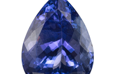 Unmounted Tanzanite Tanzanite: Pear-shaped weighing 6.10 carats Dimensions: 13.69...