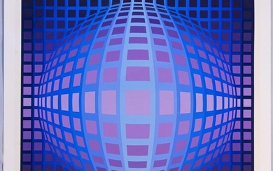 VICTOR VASARELY SCREENPRINT ON HEAVY WOVE PAPER