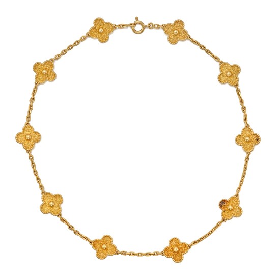 Van Cleef & Arpels Gold 'Vintage Alhambra' Necklace, France