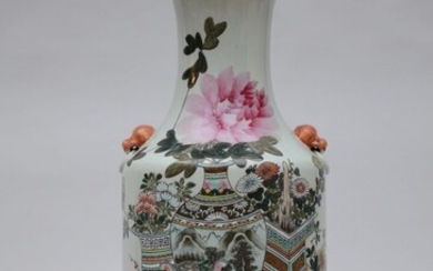 Vase en porcelaine de Chine 'antiquités' (h60 cm)