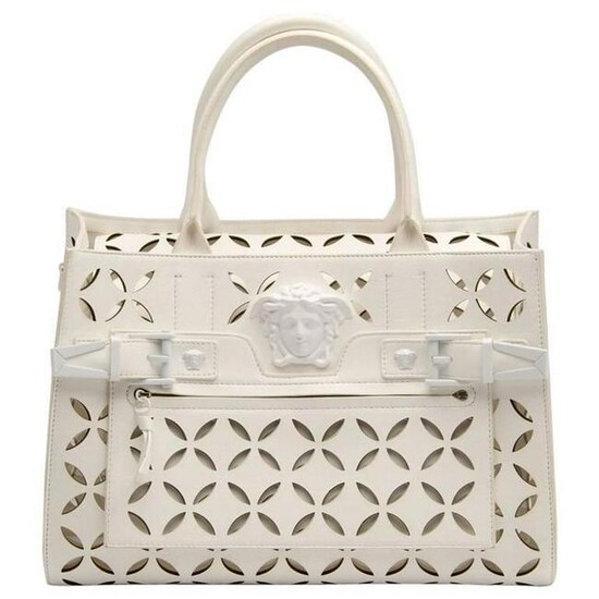 Versace Palazzo Perforated Leather Tote Bag