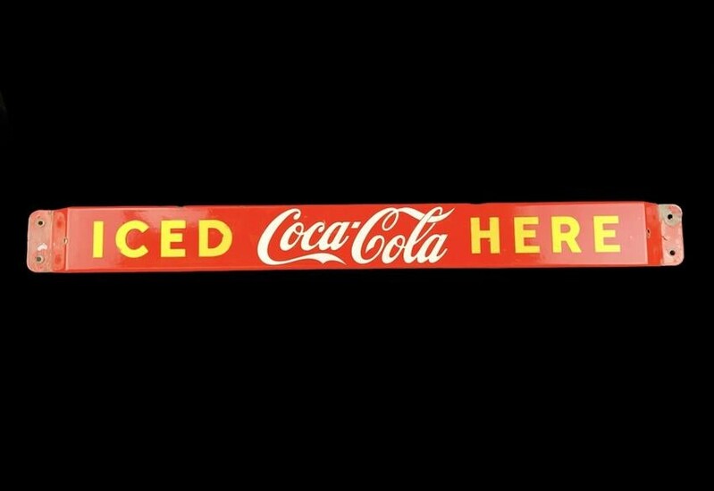 Vintage Coca Cola Porcelain Screen Door Push Bar