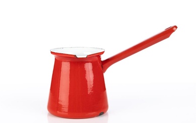 Vintage Coffee Pot Red Enamel H:11cm x L:24cm
