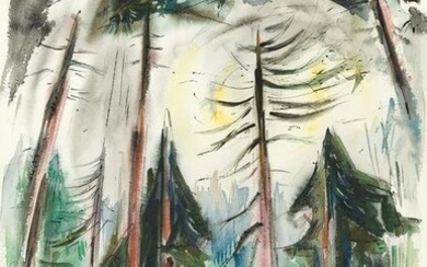 WERNER DREWES (1899 - 1985, GERMAN/AMERICAN) Redwood Forest.