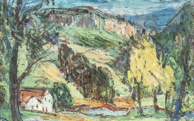 Walter HELBIG (1878-1968) "Paysage du Jura"