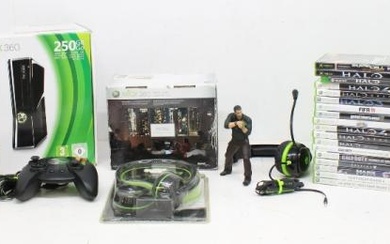 Xbox: A boxed Xbox 360 console; together with a collection...